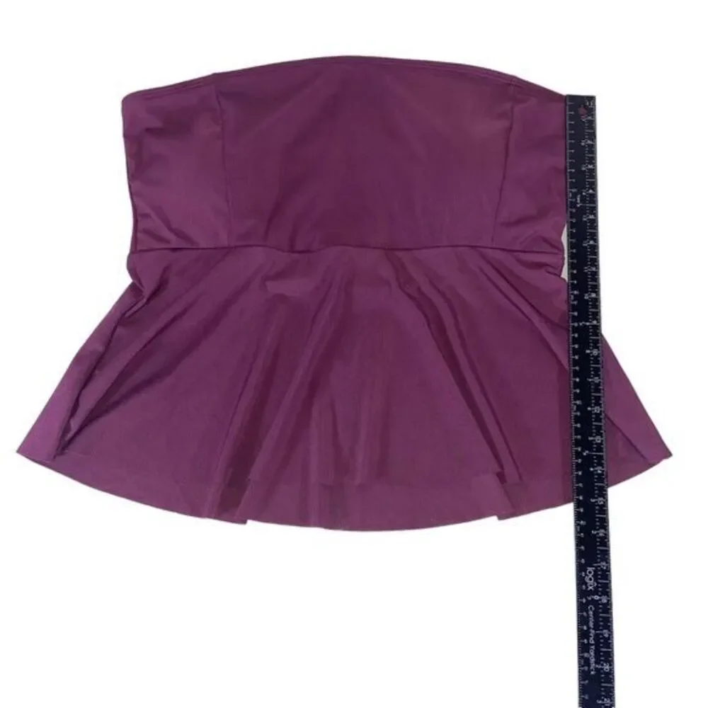 Unbranded Woman's Purple Strapless Swimsuit Top Plus Size 2XL‎